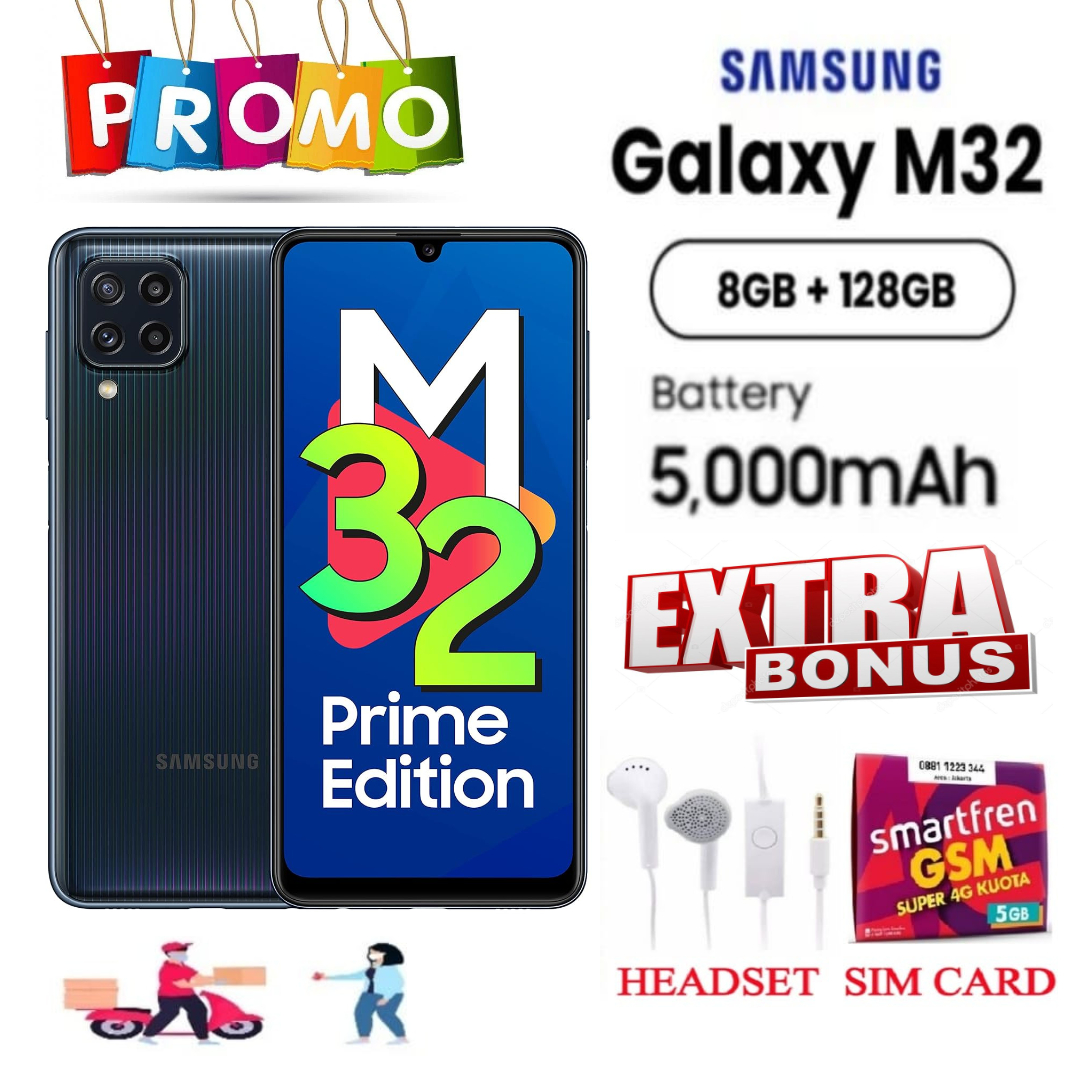 SAMSUNG M32 4G 6/128GB+8/128GB NFC Chipset Mediatek Helio G80 ( 12 nm ) Charging Fast Charging 25W | FULLSET Harga 1,850,000 rupiah*Gratis Ongkir