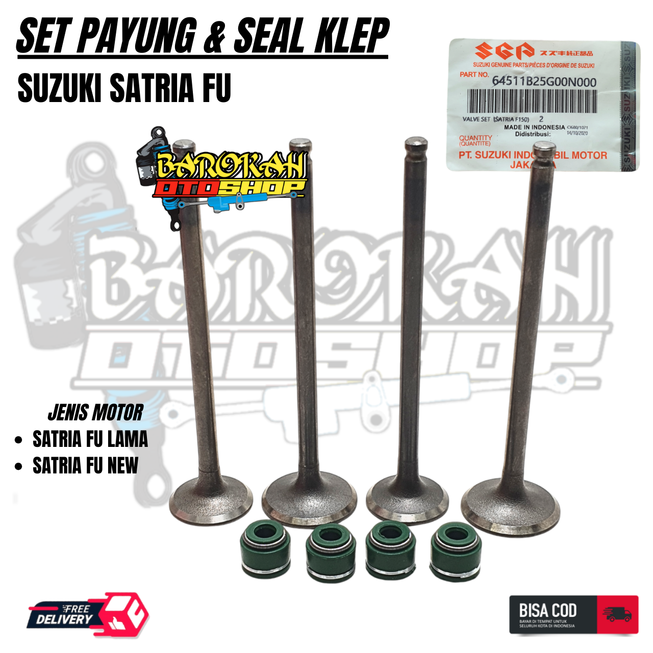 Satria Fu Umbrella valve + seal valve set for Satria Fu New Harga 27,987 rupiah*Gratis Ongkir