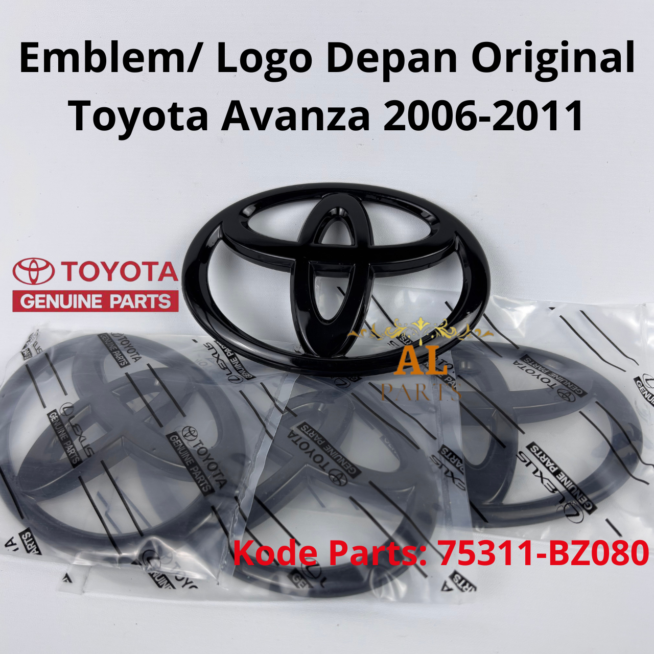 Original front logo emblem Toyota Avanza VVTi 2004 2005 2006 2007 2008 2009 2010 2011 part code 75311-bz080 Giá 50,000 Đồng*Miễn phí vận chuyển