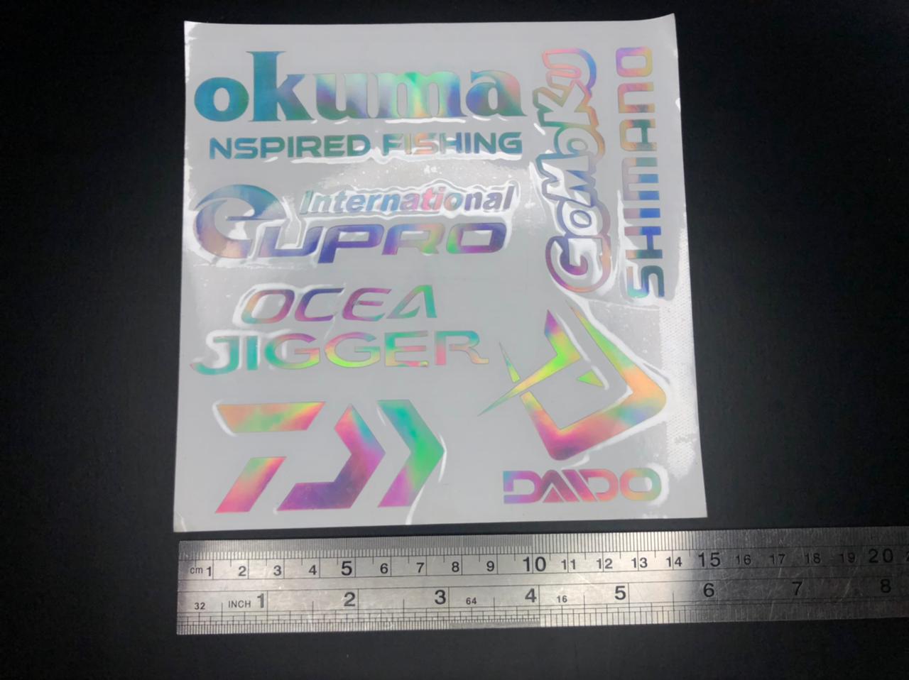 Stiker Brand Pancing Hologram Cutting Sticker Fishing