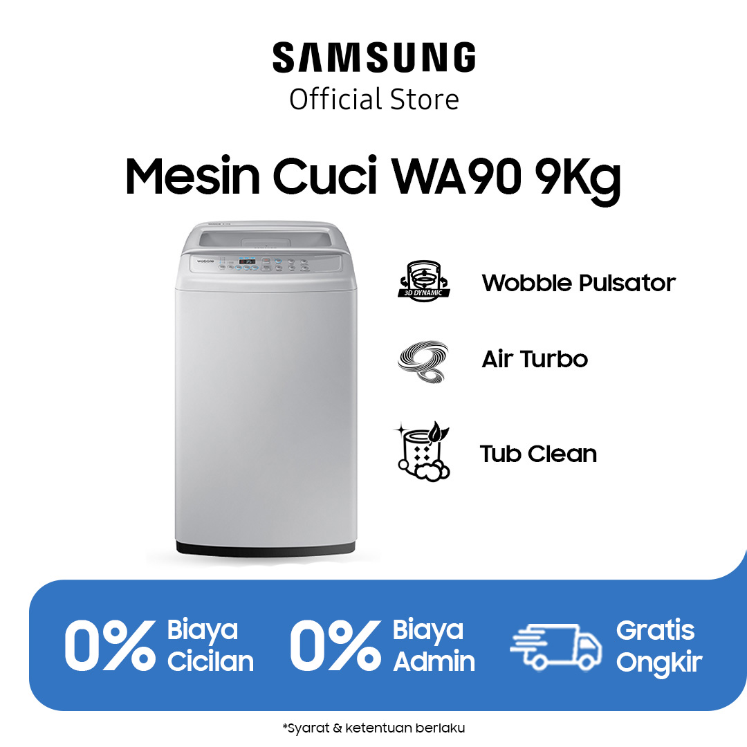 samsung mesin cuci wobble top loading 7kg wa70h4200sw se