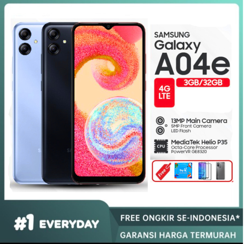 SAMSUNG GALAXY A04e RAM 3/32GB & 4/64GB Garansi Resmi A04 E 4 GB 64 GB - A04e 4/64 Garansi Harga 1,000,000 rupiah*Gratis Ongkir