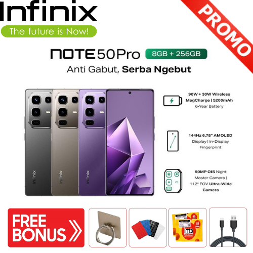 Infinix Note 50 Pro 8/256Gb - Helio G100 Ultimate Harga 2,599,000 rupiah*Gratis Ongkir