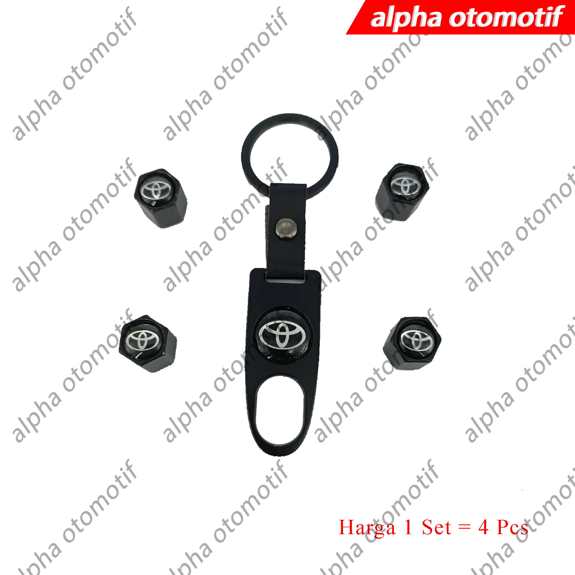 Toyota logo black car tire valve cap Harga 35,000 rupiah*Gratis Ongkir
