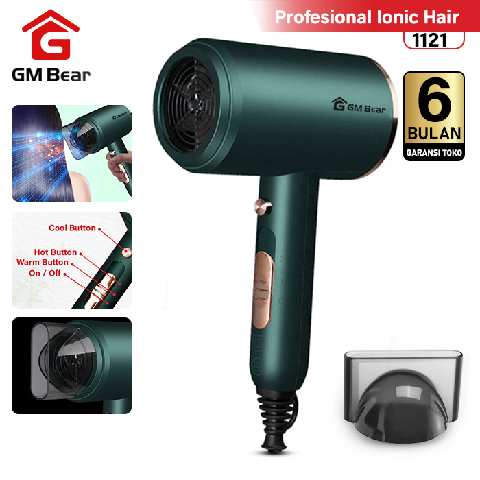 GM Bear Compact Essential Hair Dryer - Pengering Rambut Professional Hairdryer 1120 1121 1122