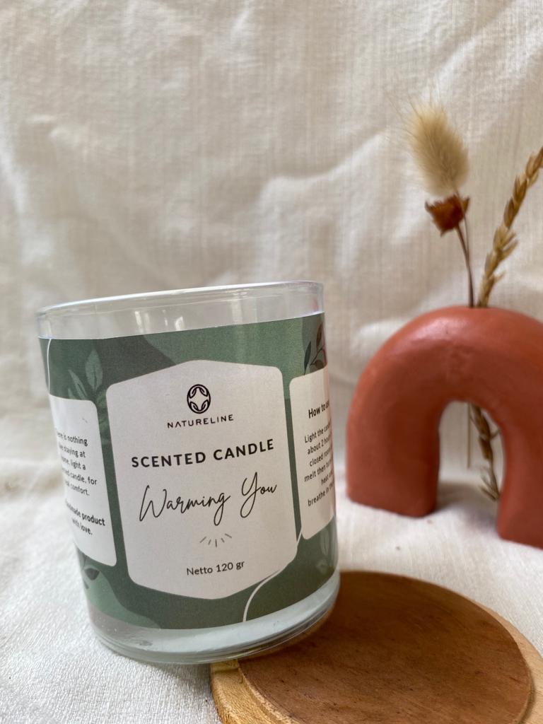 Scented Candle Premium With Lid Lilin aromaterapi tutup kayu coaster eksklusif aromaterapi hadiah hamp…
