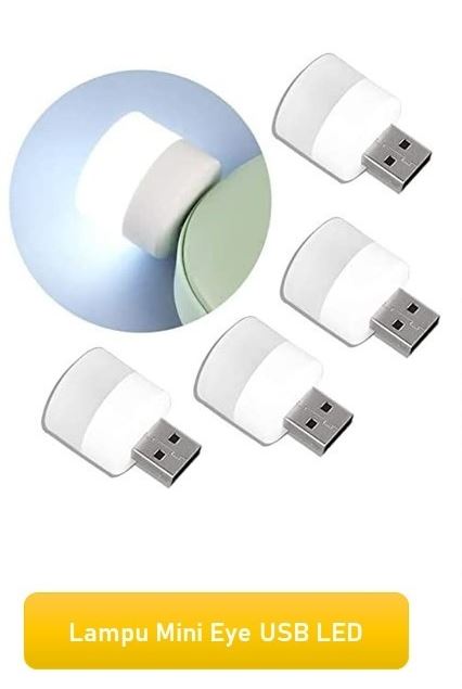 Jual Lampu LED USB Mini Night Light Bulat / Lampu Baca Tidur Portable -  Putih - Kota Surakarta - Solo Micro