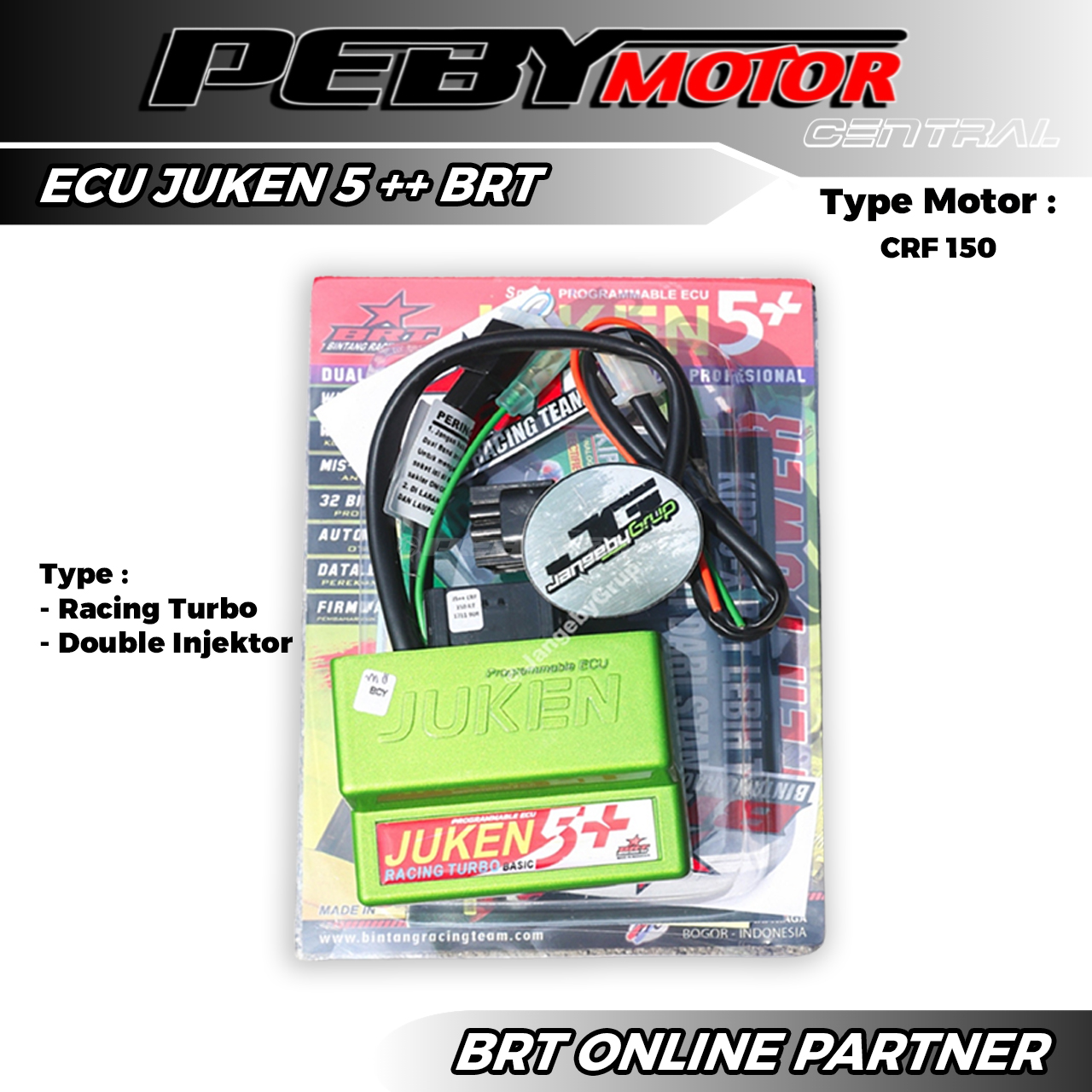 ECU JUKEN 5++ RACING TURBO BRT CRF 150 Harga 1,347,500 rupiah*Gratis Ongkir