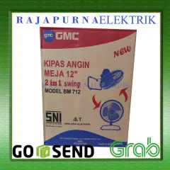 KIPAS ANGIN GMC - TORNADO DESK & WALL FAN 2IN1 12 INCH 712 SWING SNI