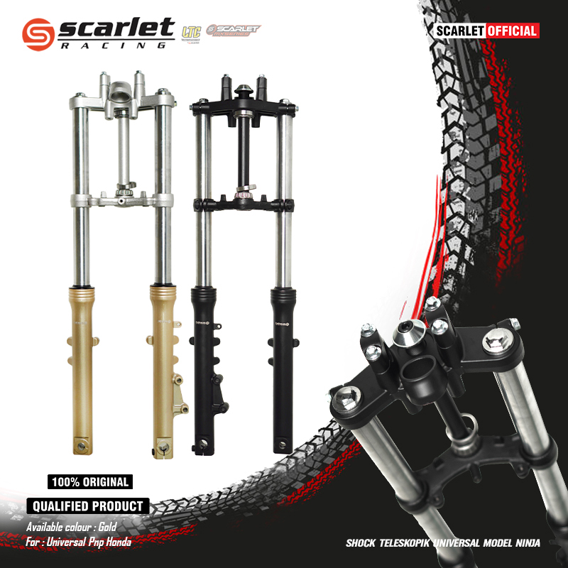 Scarlet Racing - Universal Telescopic Front Shock Model Ninja Pnp Honda Cb Gl Megapro Harga 955,000 rupiah*Gratis Ongkir