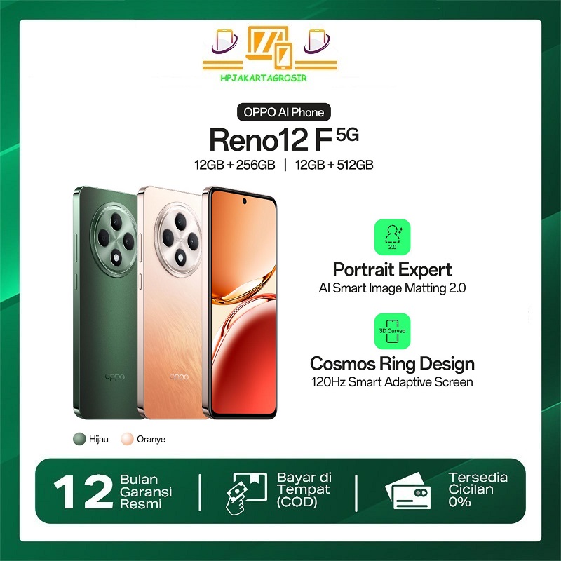 Oppo Reno12F 5g 12Gb/256Gb Harga  2,741,200 Ringgit*Penghantaran Percuma