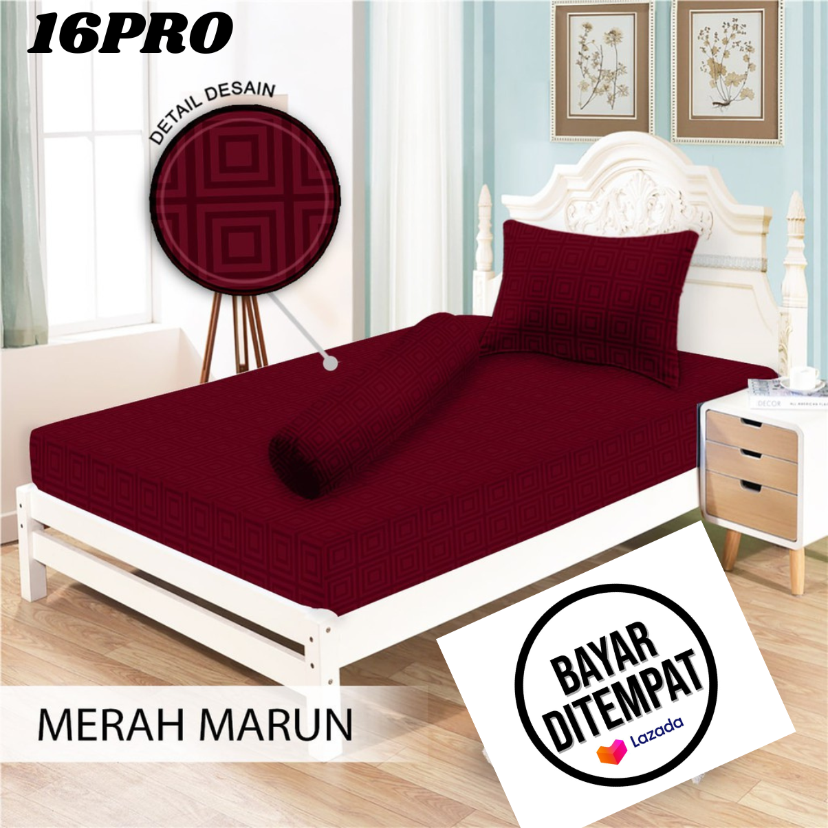 Seprei Murah 180x200 Premium Motif Embos Mewah Polos Warna Terbaru Bahan Adem DAN Tidak Luntur
