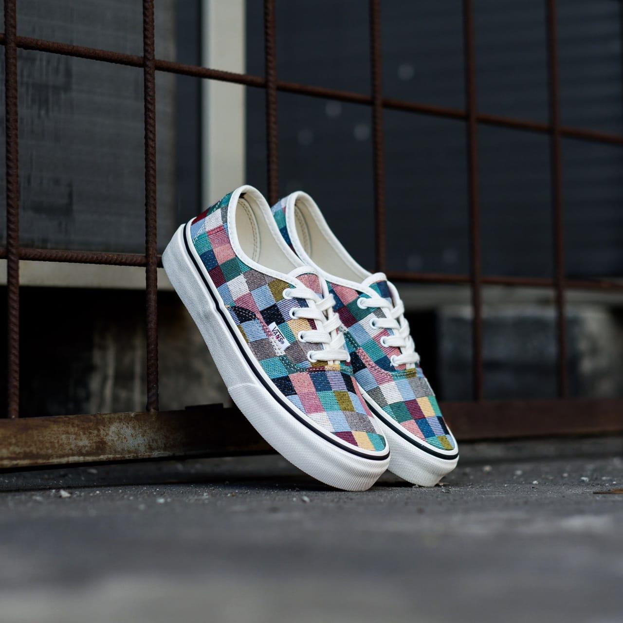 vans authentic woven checkerboard multicolor