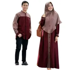 GAMIS MUSLIM COUPLE PASANGAN / Samawa couple \FARHANA COUPLE /BAJU GAMIS COUPLE TEBARU 2023/BAJU GAMIS KELUARGA