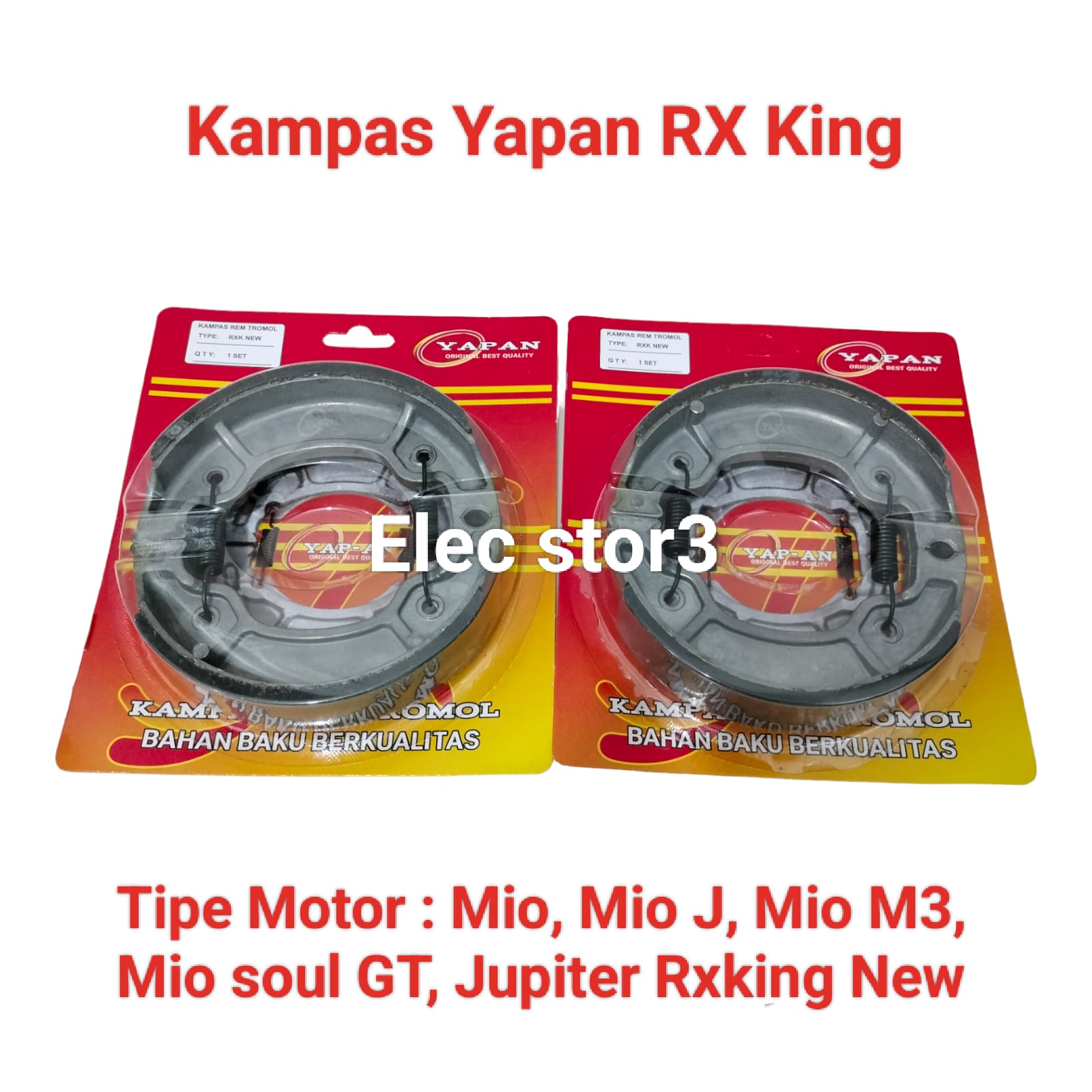 Kampas Rem Belakang Tromol Mio, Mio j, Mio M3, Mio soul Gt, Jupiter,Rxking New Merek HMD Murah Meriah Harga 26,169 rupiah*Gratis Ongkir