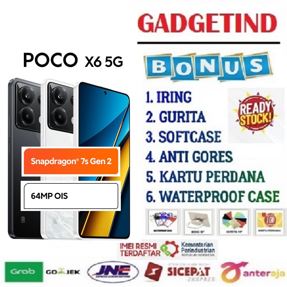 SALE XIAOMI POCO X6 5g 12/256GB | Powerful Snapdragon® 7s Gen 2 FIow AMOLED 120 Hz 64 Garansi Giá 2,895,000 Đồng*Miễn phí vận chuyển
