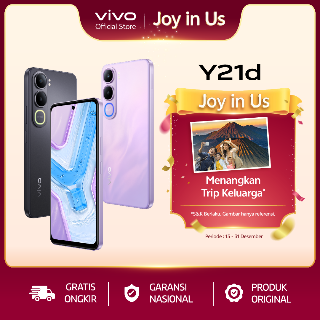 vivo Y21d - IP68/69/69+ Extreme Waterproof, 6500MAH 3-Day Lasting, Extreme Shockproof, 50MP Underwater Camera, Dual Stereo Speaker + 400% Audio Harga  2,099,000 Ringgit*Penghantaran Percuma