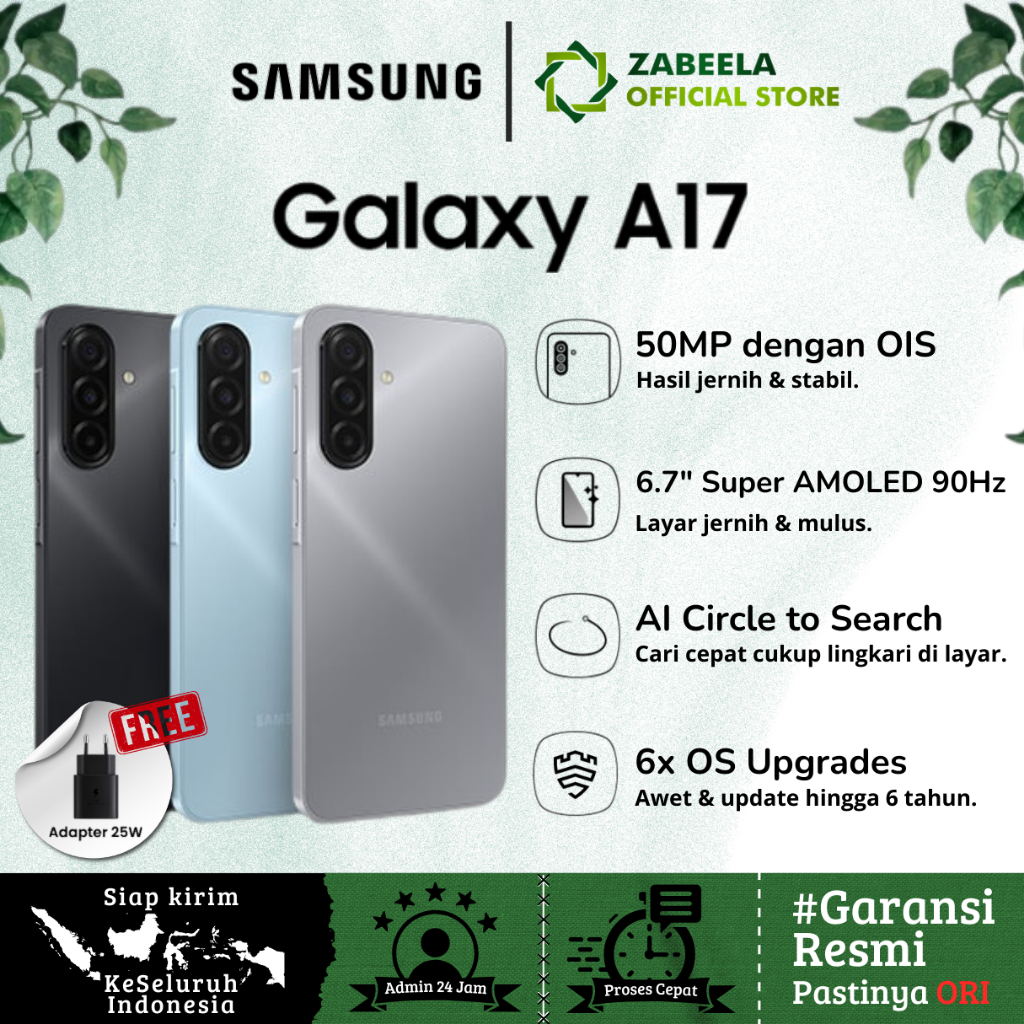 Samsung Galaxy A17 4g Lte 8/128Gb 8/256Gb 6.7\\\" Super Amoled 90Hz Official Samsung Warranty 1 Year Harga  2,999,000 Ringgit*Penghantaran Percuma