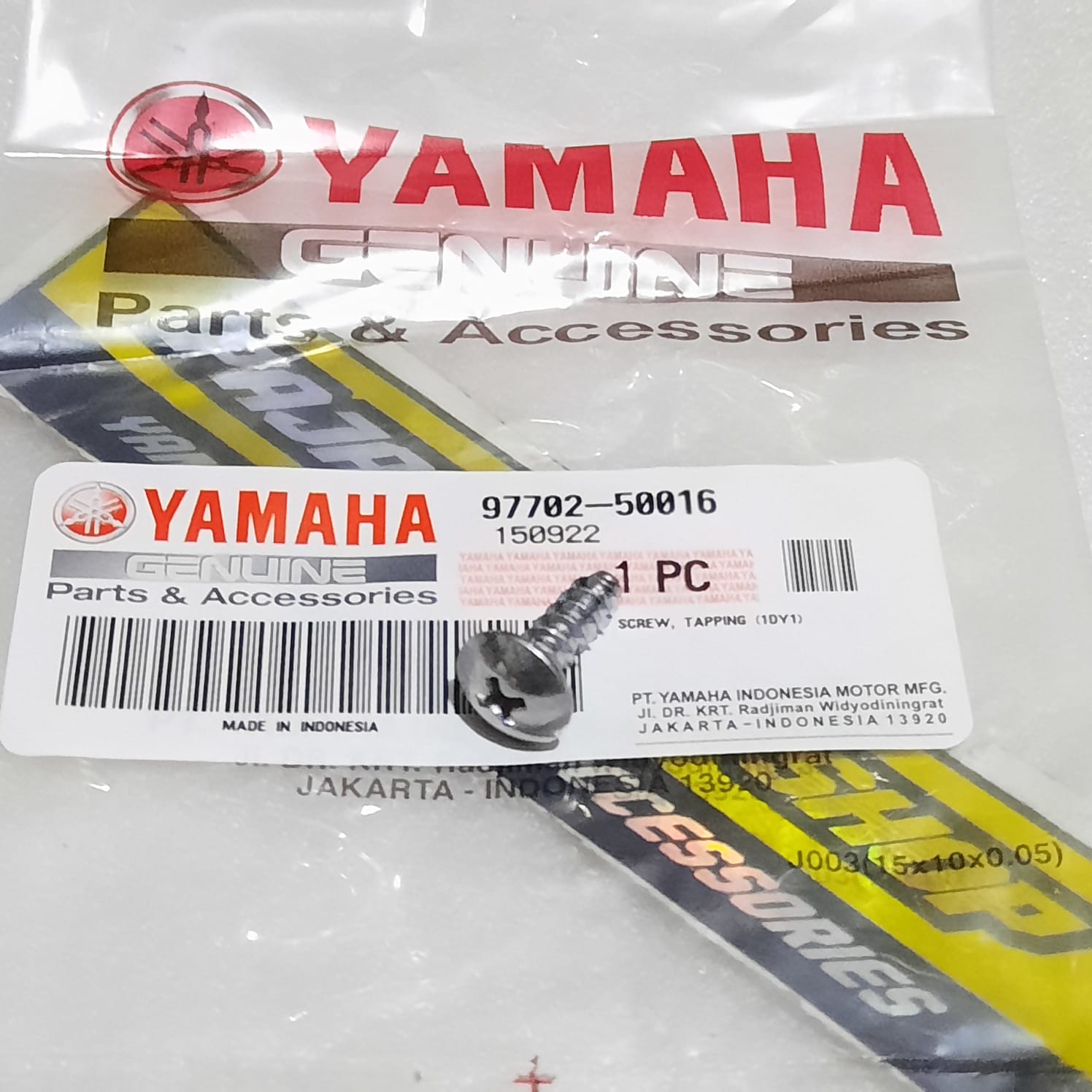 Original Ori Yamaha 97702-50016 Nmax screw tapping foot pegs Bordes bolts Harga 7,500 rupiah*Gratis Ongkir