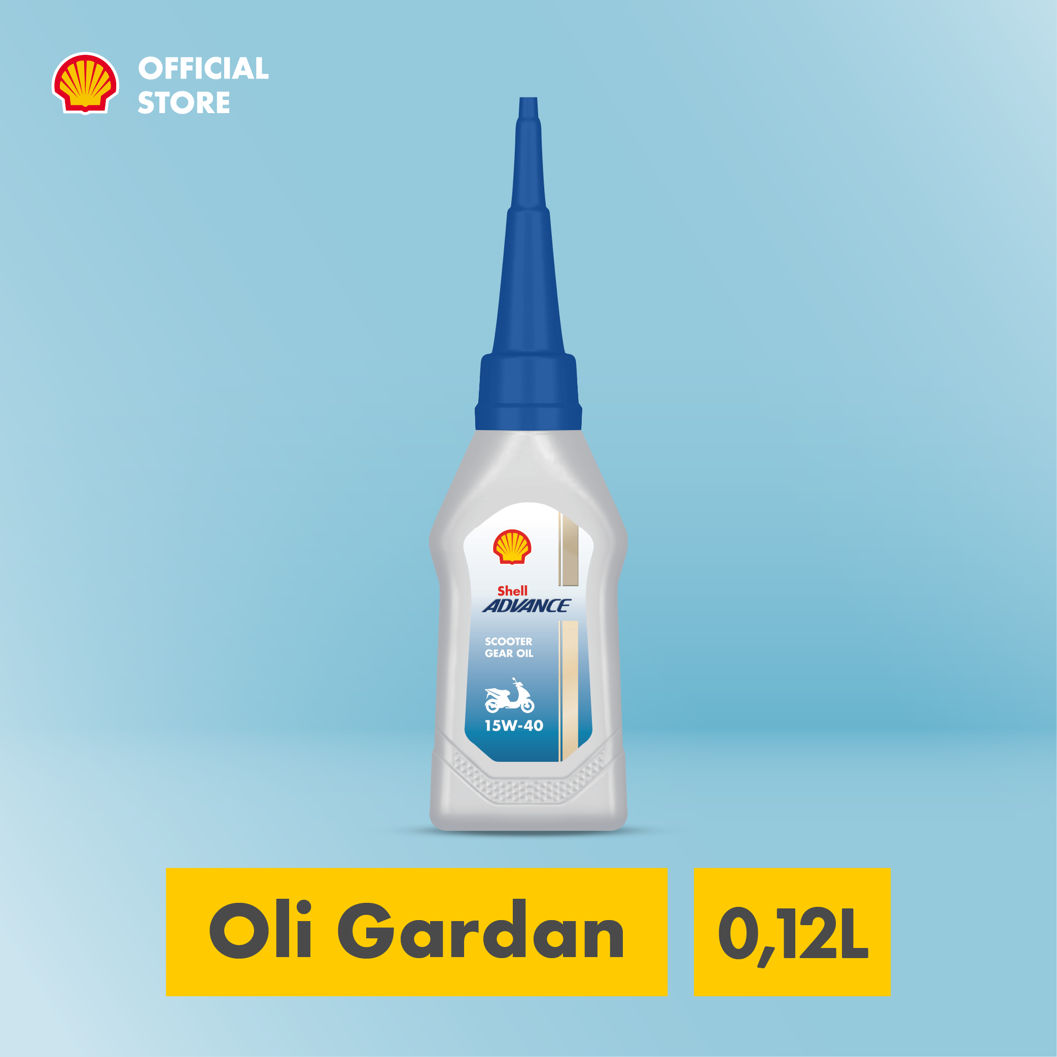 Gardan scooter Shell Advance Oli (0.12l) Harga 13,276 Ringgit*Penghantaran Percuma