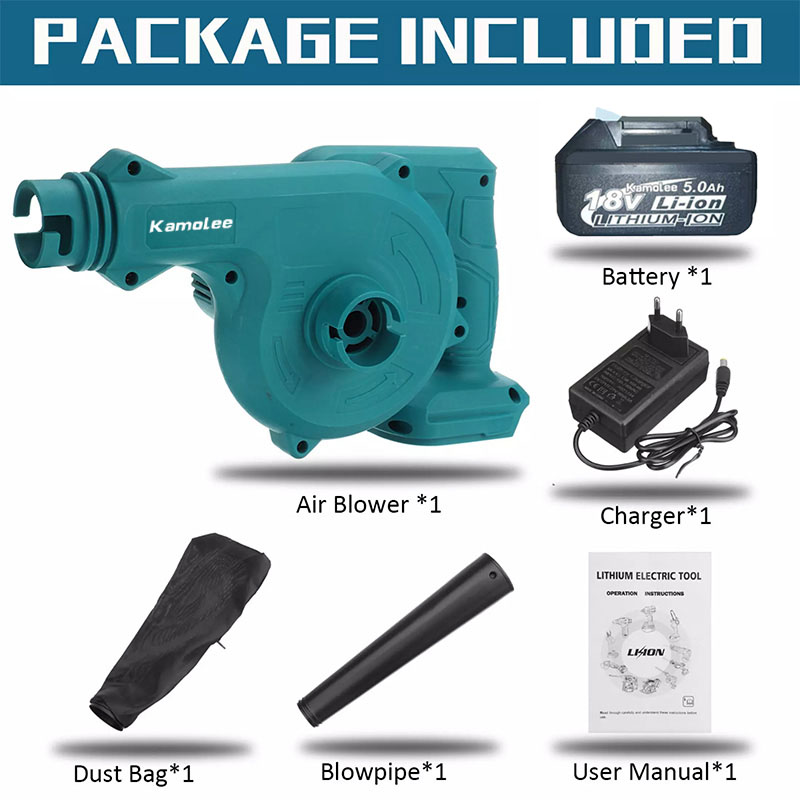 Promosi Produsen】Kamolee DUB186Z Blower Listrik Tanpa Kabel 18V