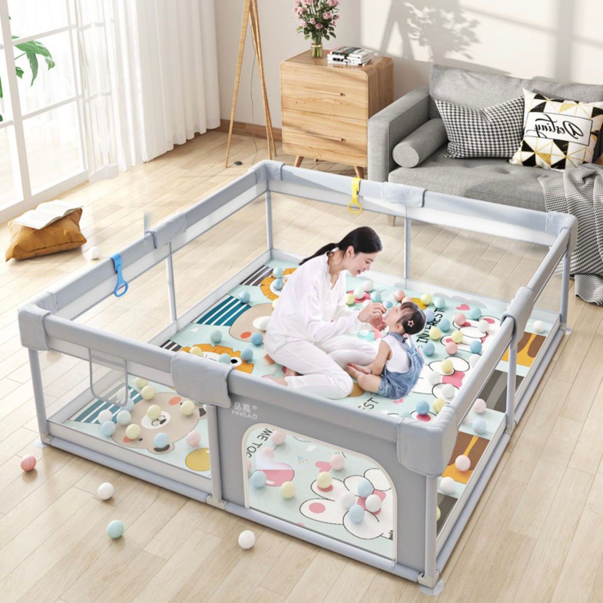 Baby Playpen Playmat Tempat Bermain Anak Pagar Main Anak Playpen