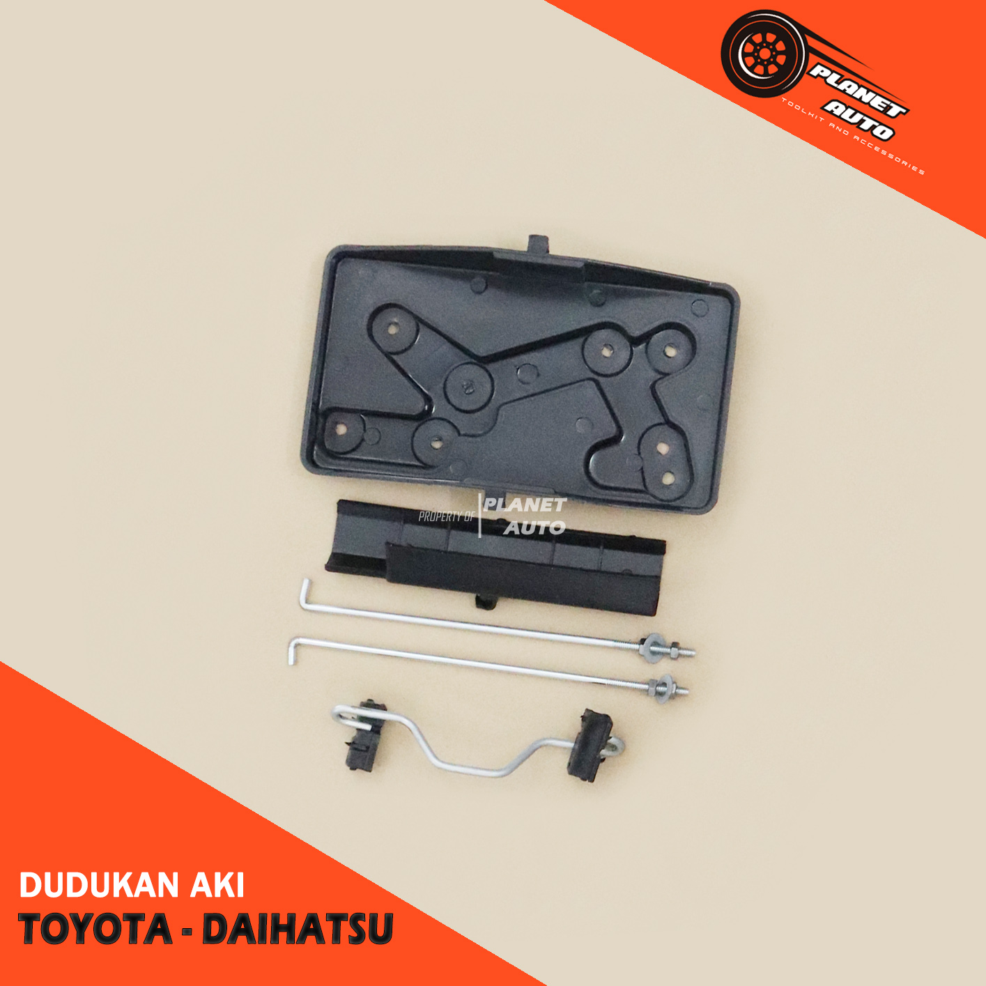 1 Set of Toyota Daihatsu Avanza Xenia Car Battery Holder Coasters - Black Harga 39,999 rupiah*Gratis Ongkir