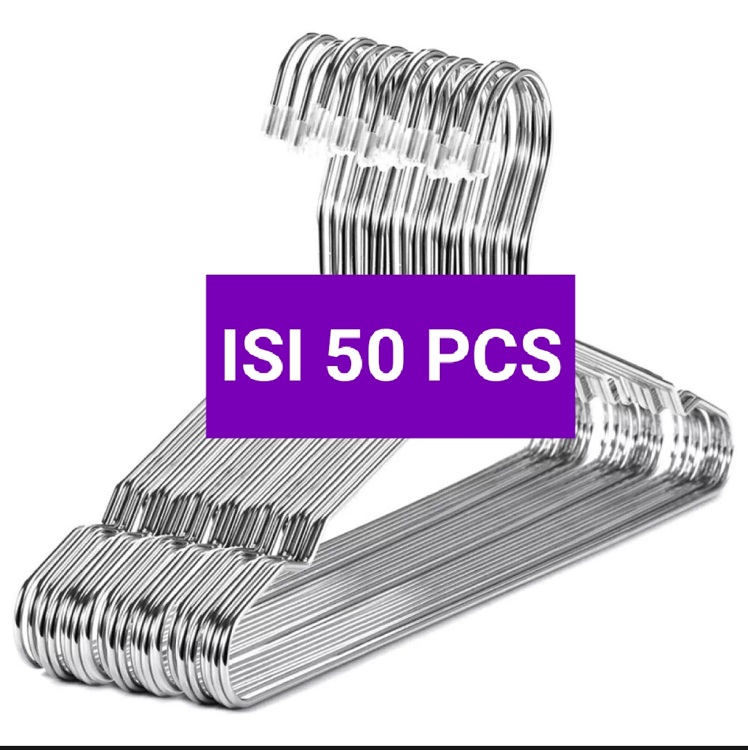 Stainless steel stainless steel hanger (50 pcs) can be free cod Harga  8,000 rupiah*Gratis Ongkir