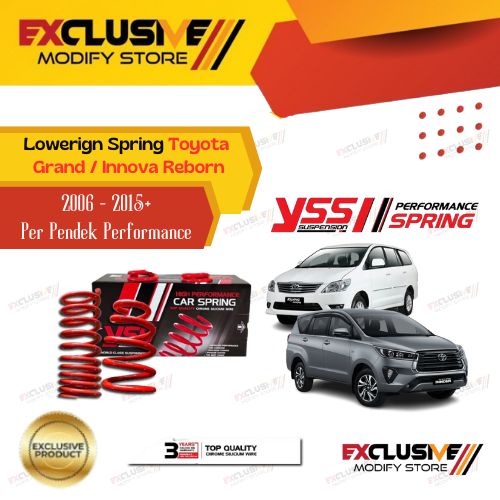 YSS lowering spring kit Toyota Grand/Innova reborn (2006 - 2015 / 2016 +) original Thailand performance per Pendek Harga 5,350,000 rupiah*Gratis Ongkir