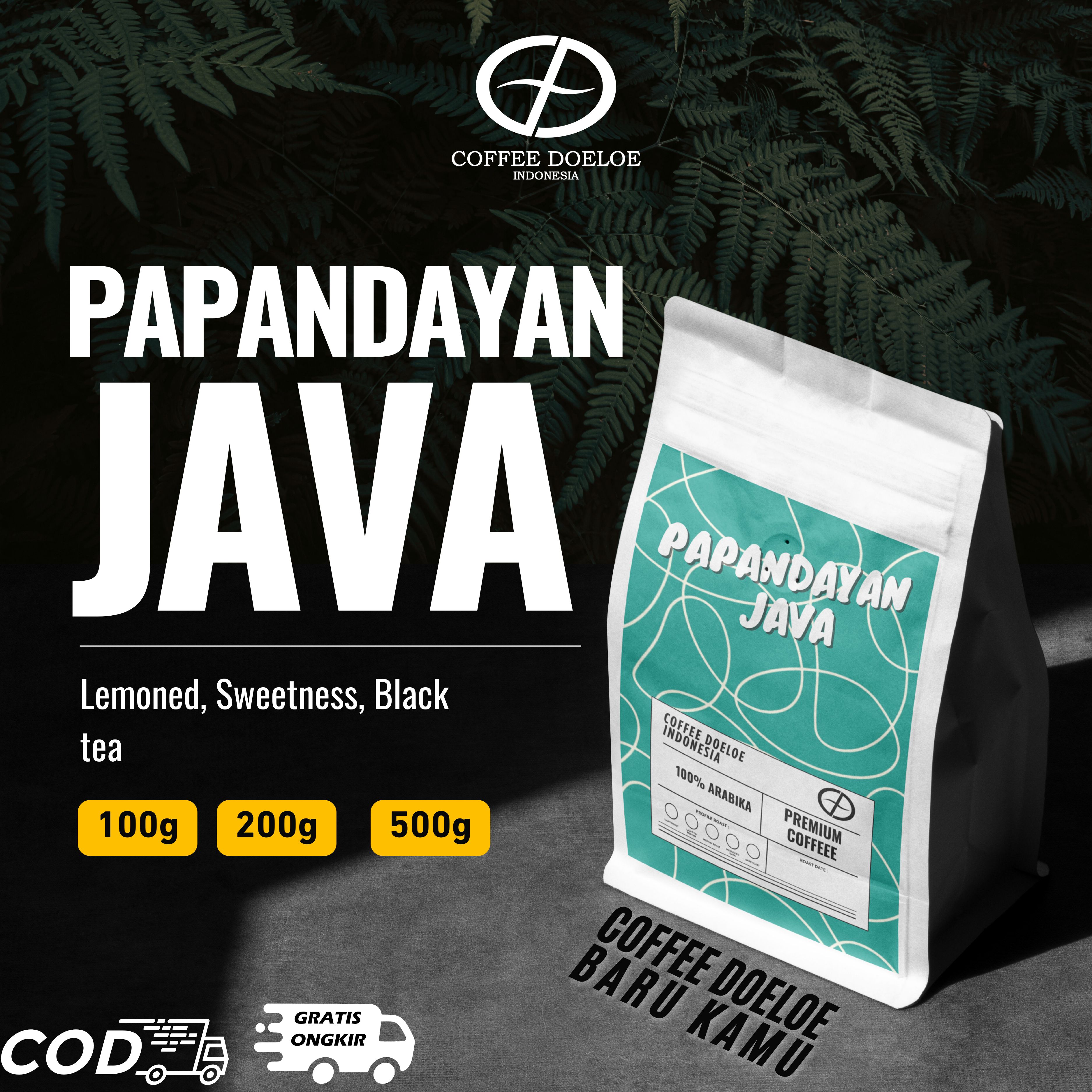 Mountain arabica coffee Papandayan Garut (seeds/powder)