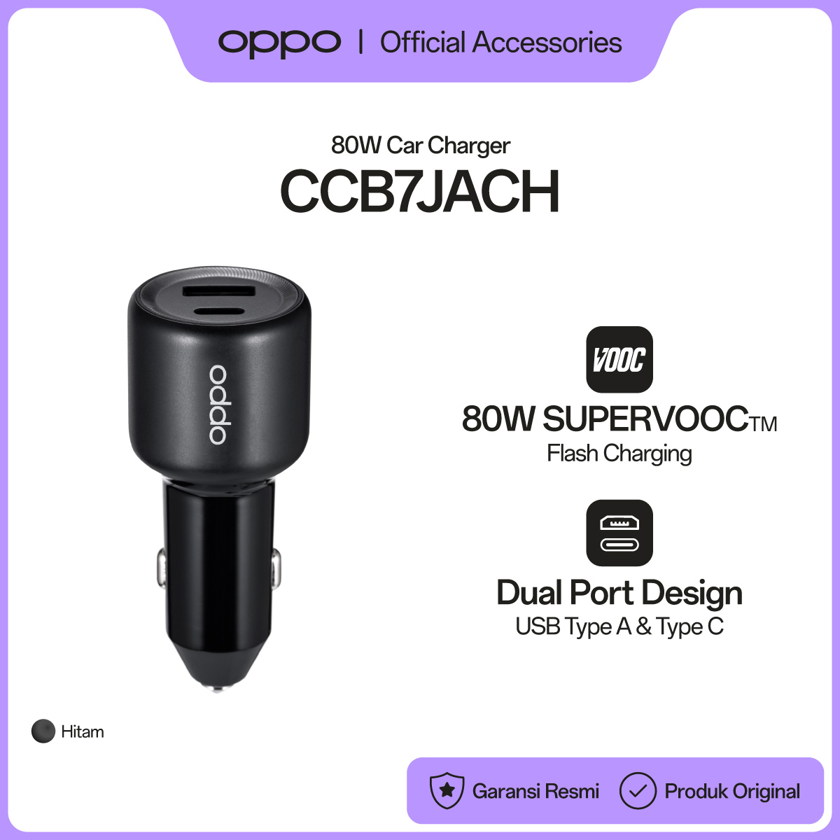 OPPO CAR CHARGER 80W Harga 509,000 rupiah*Gratis Ongkir