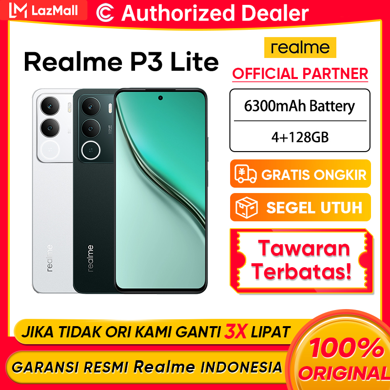 Realme P3 Lite (4+128Gb) 6300Mah Long-Lasting Battery, Thin Design & Pulse Light, Official Guarantee Harga 1,599,000 rupiah*Gratis Ongkir