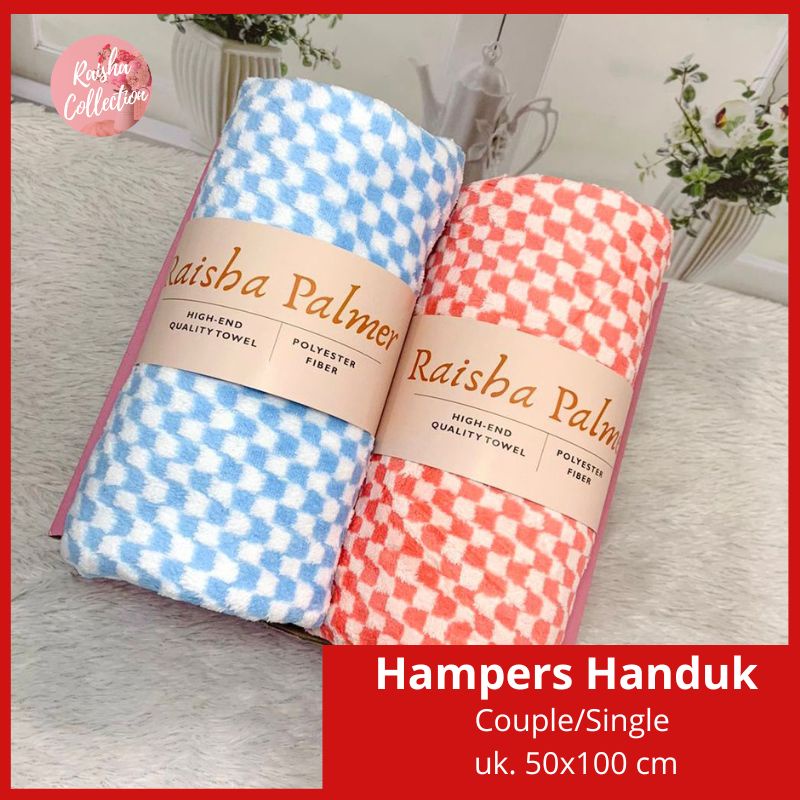 Hampers Handuk Couple Tanggung 50x100/Sport 30x70 Kado Nikah Seserahan Nikah Kado Anniversary