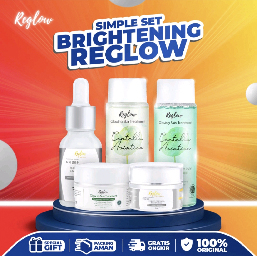 Paket Lengkap Reglow Skincare Dr Shindy Facial Wash Toner Serum Cream Day Krim Malam