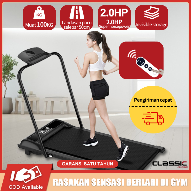 Listrik walking pad Running Pad Treadmill gym fitness Alat Fitness Treadmill Elektrik — Classiccollection Harga 1,159,000 rupiah*Gratis Ongkir
