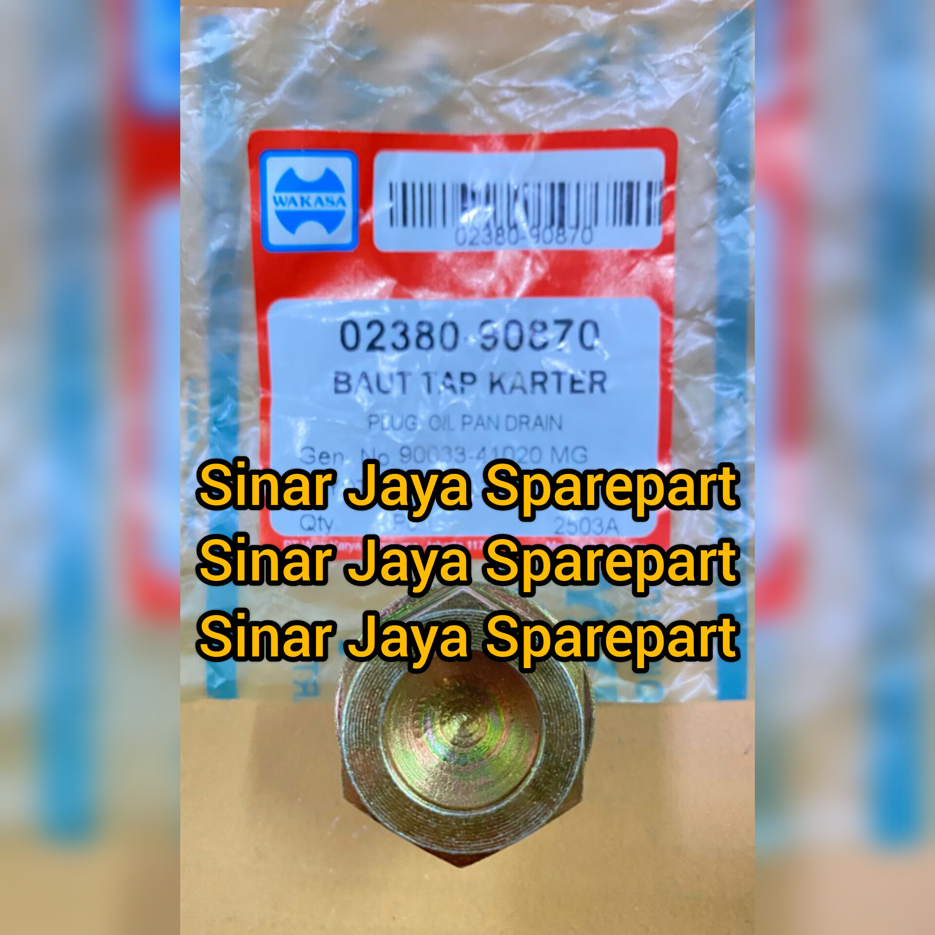 Toyota Dyna 110 125 130 Hino Dutro 110 125 130 90033-41020 engine oil tap bolt or oil cartridge bolt Harga 50,000 rupiah*Gratis Ongkir