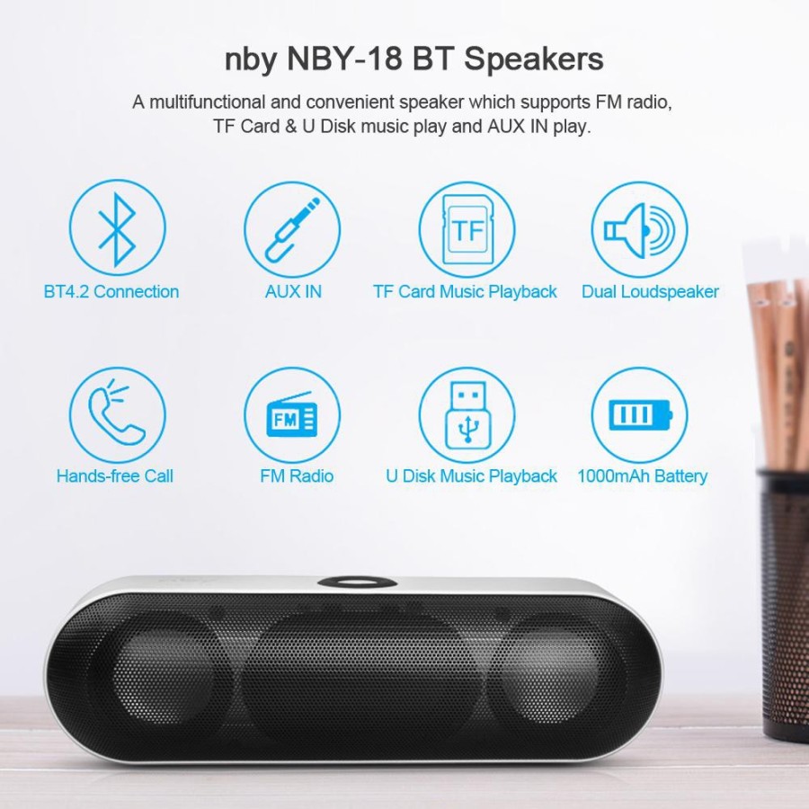 Nby-18 Speaker Wireless Bluetooth Suara 