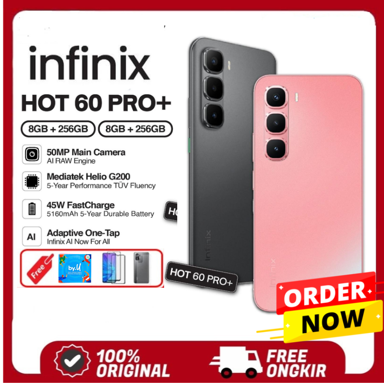Infinix Hot 60 Pro Plus 8/128 8/256 8Gb 128Gb 256Gb 6.78 Inch - 50Mp - 5160 Mah - Nfc - Warranty Harga  2,202,240 Ringgit*Penghantaran Percuma