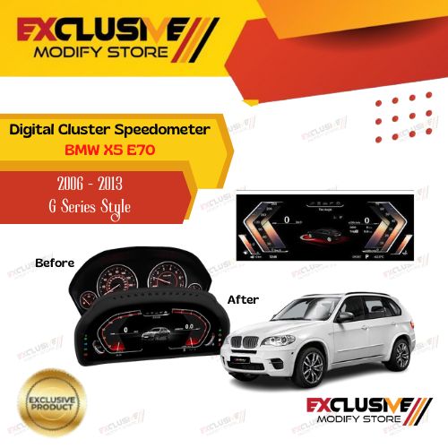 Digital cluster speedometer for BMW X5 E70 (2006-2013) G series style Harga 12,750,000 rupiah*Gratis Ongkir