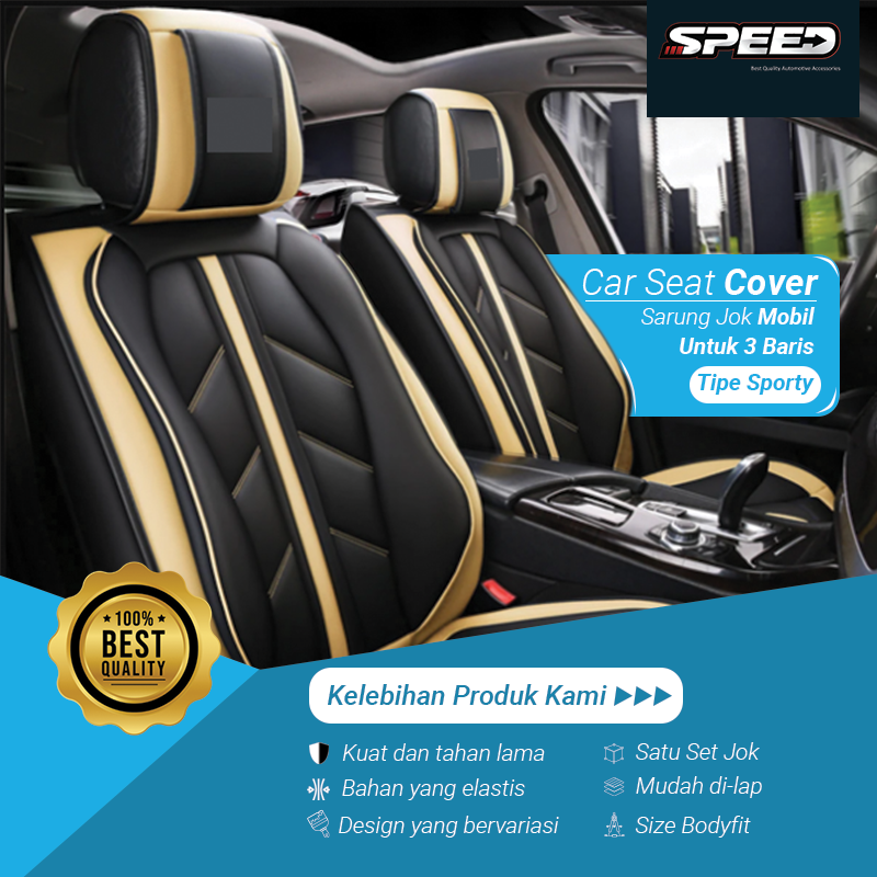 Sarung Jok Cover Jok Seat cover Seat Cover Design Sporty Model 12 Mobil Xenia 3 Baris Bahan MYO Harga 1,500,000 rupiah*Gratis Ongkir