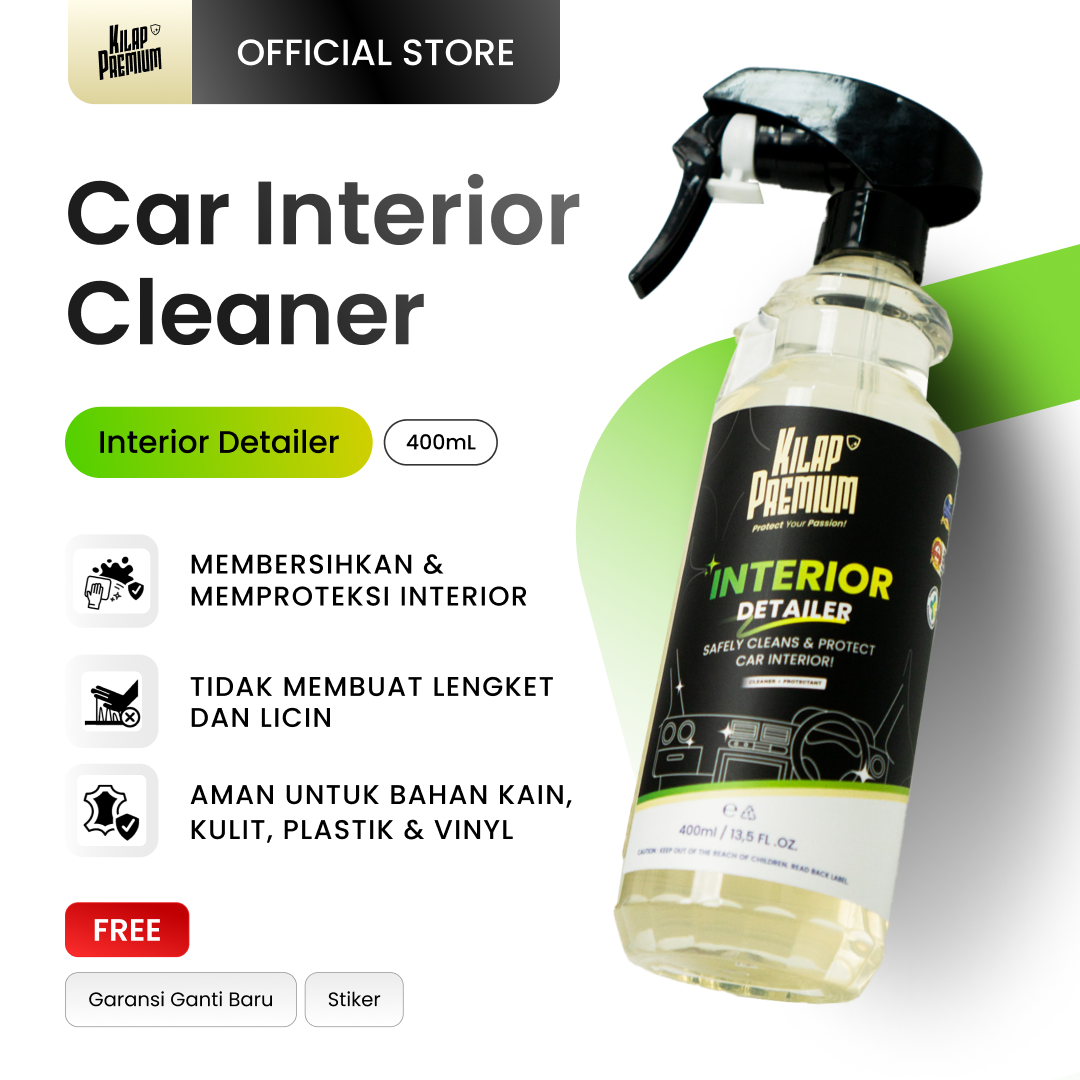 Interior Detailer Cleaner + Protectant | Interior Detailing Cleaner, Dashboard, Ceiling, Seats & Car Dashboard Trim, Leather Cleaner for Car Seats, Car Interior Care Harga 56,747 rupiah*Gratis Ongkir