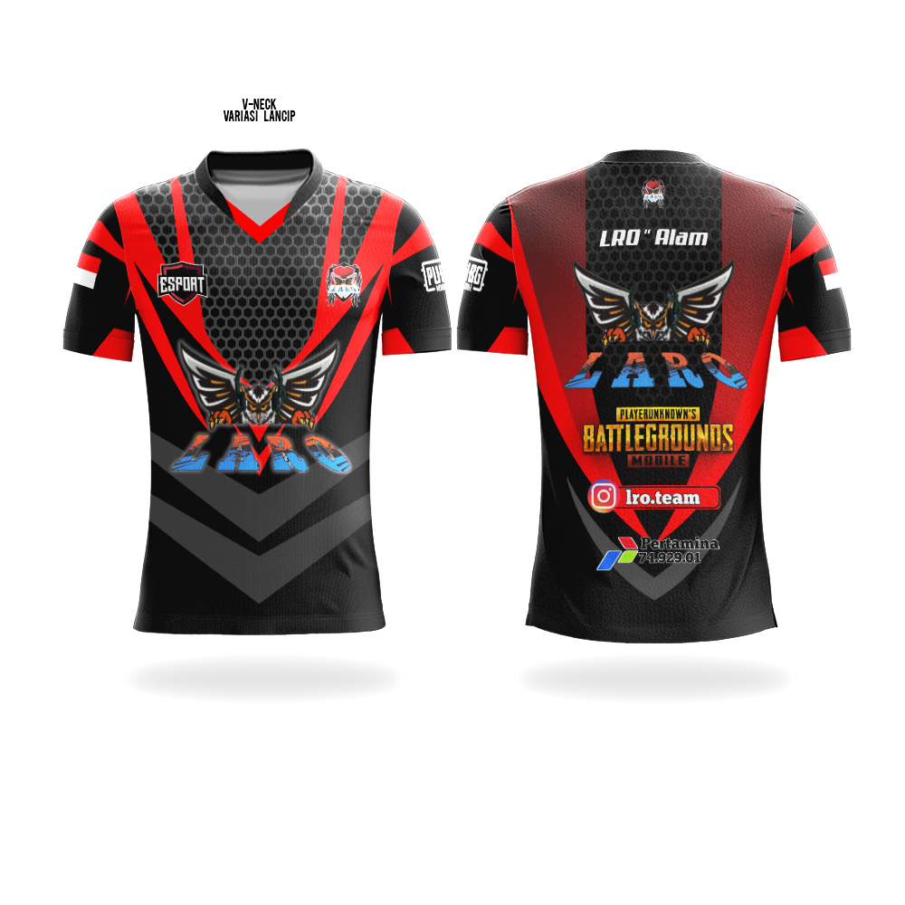 Kaos Baju Jersey Gaming Esport Free Fire FF Mobile Legend ML PUBG