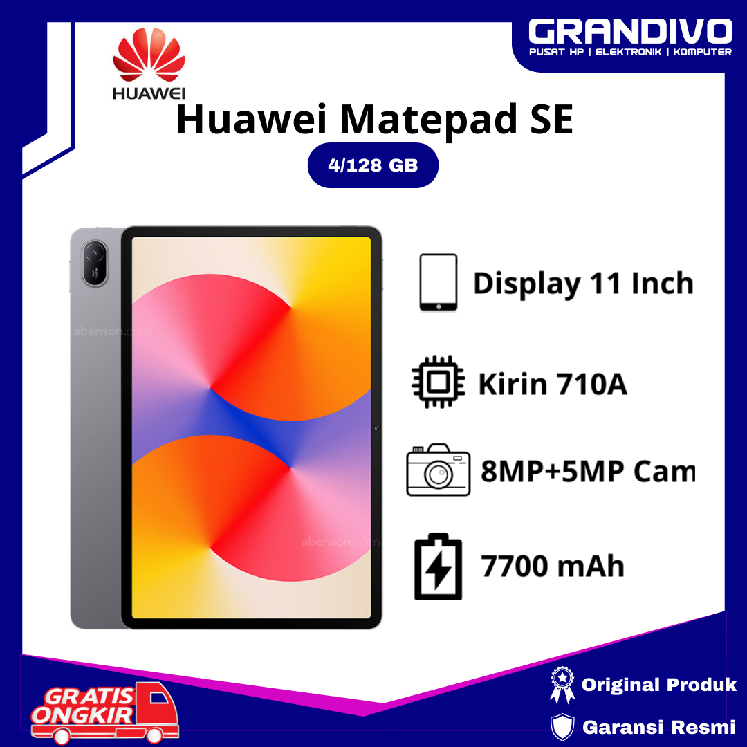 Huawei matepad se display 11 "Ram 4/128GB gray eye comfort fullview display official warranty-grandivo Harga  2,548,500 Ringgit*Penghantaran Percuma