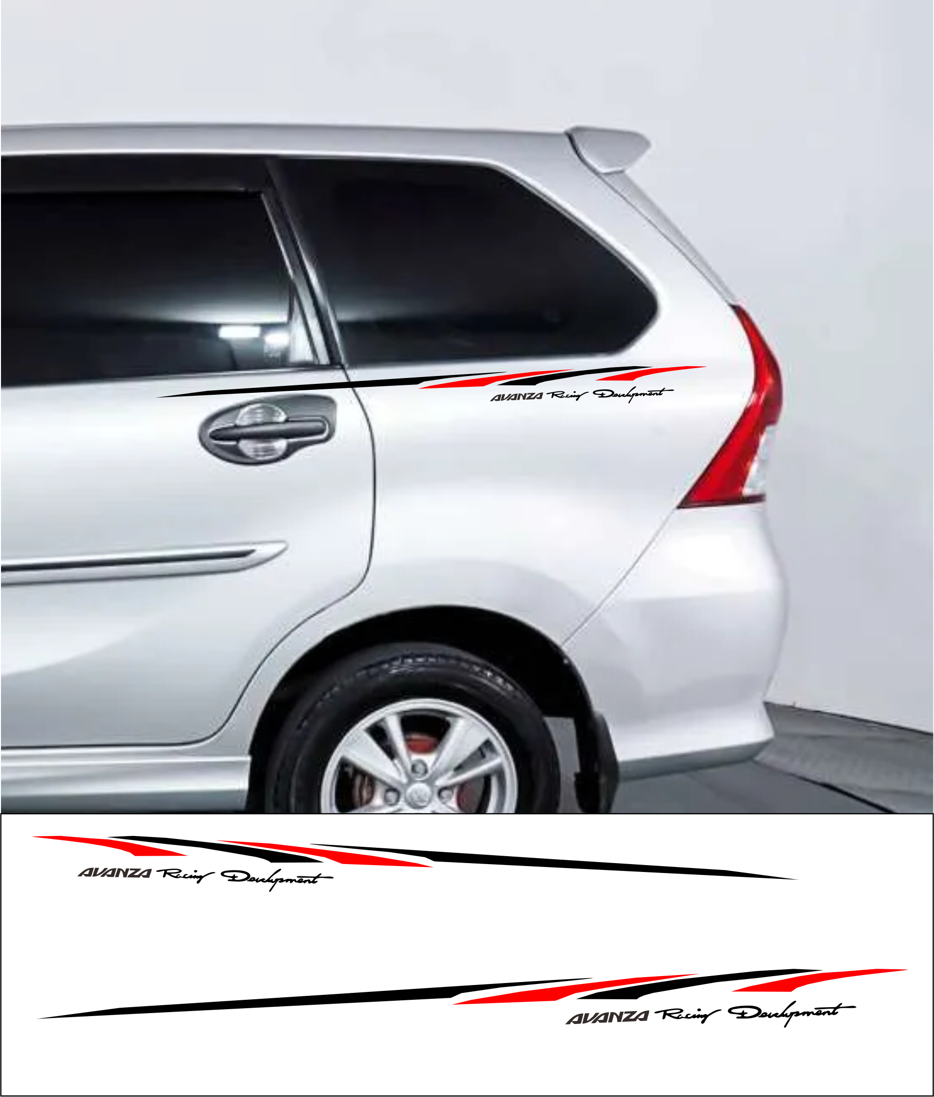 Toyota Avanza Racing Development Cutting Sticker List Body Side Sticker for Avanza Car Harga 45,000 rupiah*Gratis Ongkir