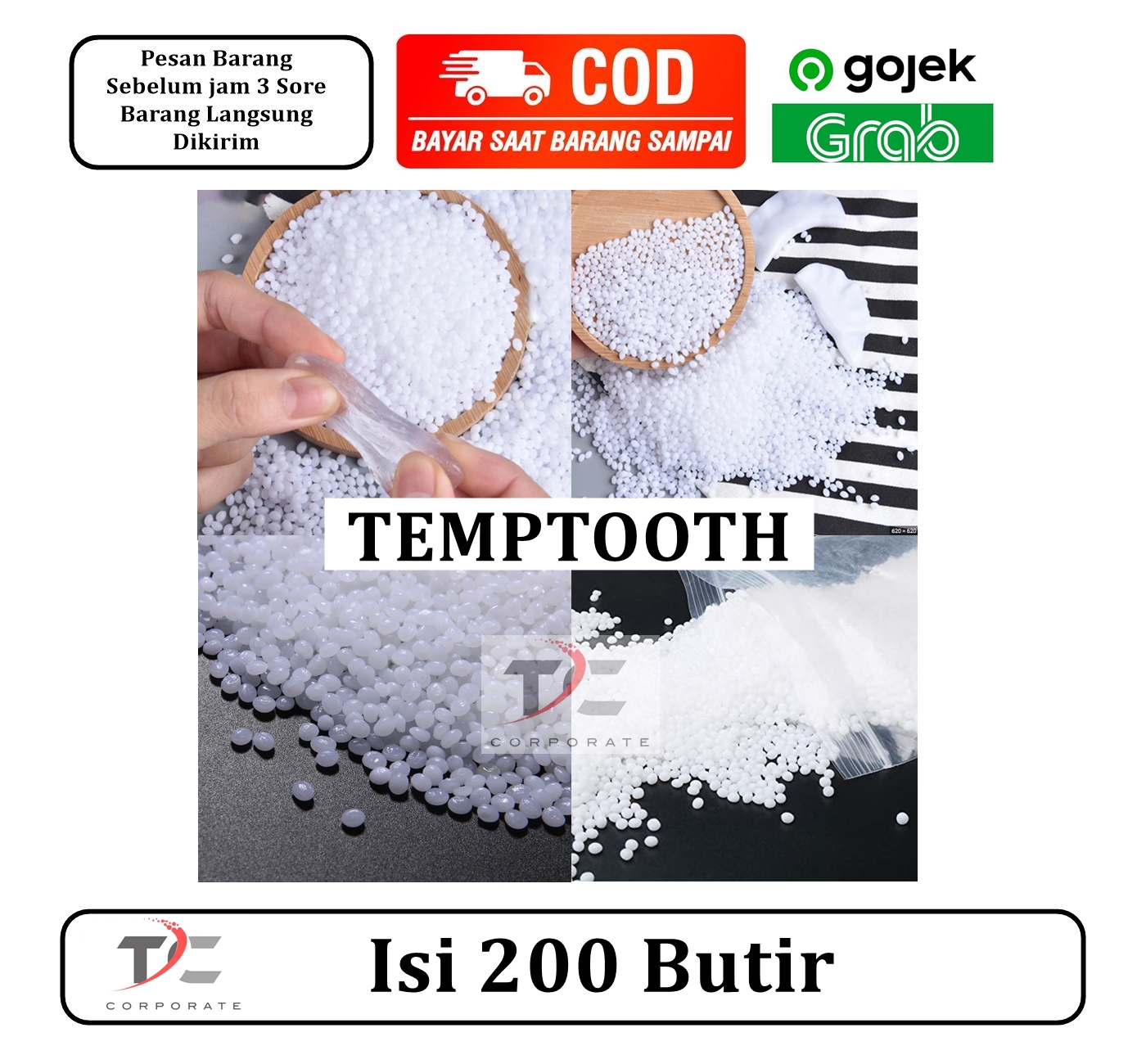 Jual 1000 BUTIR Temptooth Temp Tooth Lem Gigi Palsu Bahan Tambal Temporary  - 200 Butir - Jakarta Barat - Behell Dental