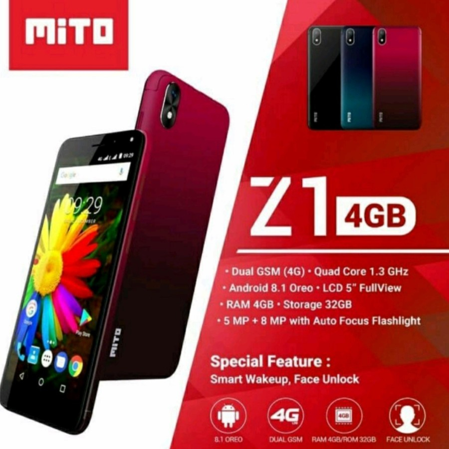 Hp Android Smartphone Mito Z1 Ram4/32 4G Harga 559,000 rupiah*Gratis Ongkir