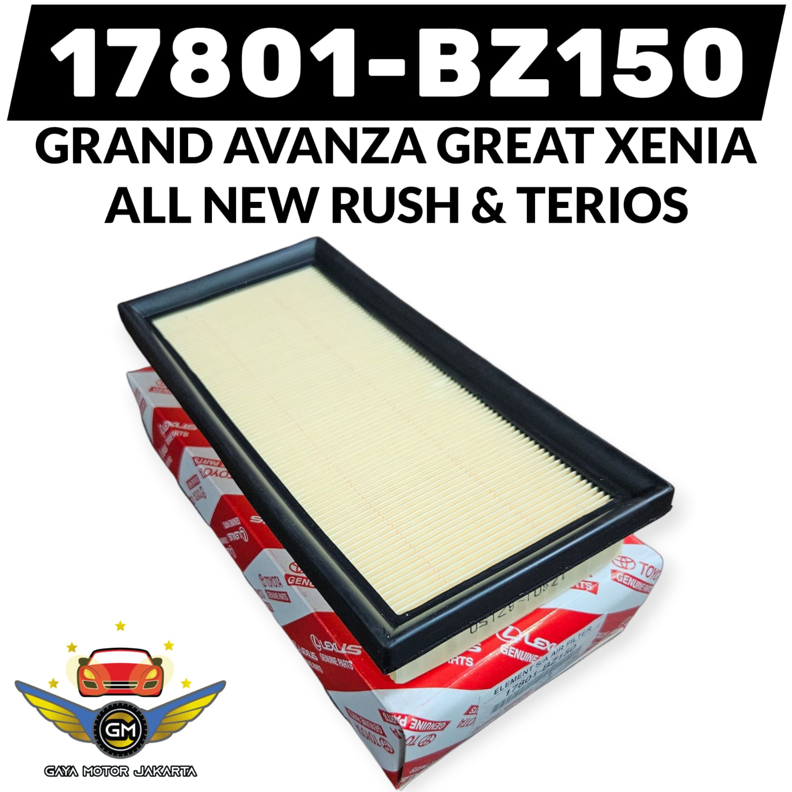 Filter Udara Daihatsu Great Xenia - Toyota Grand New Avanza Dual VVTi 17801-BZ150 Harga 45,000 rupiah*Gratis Ongkir