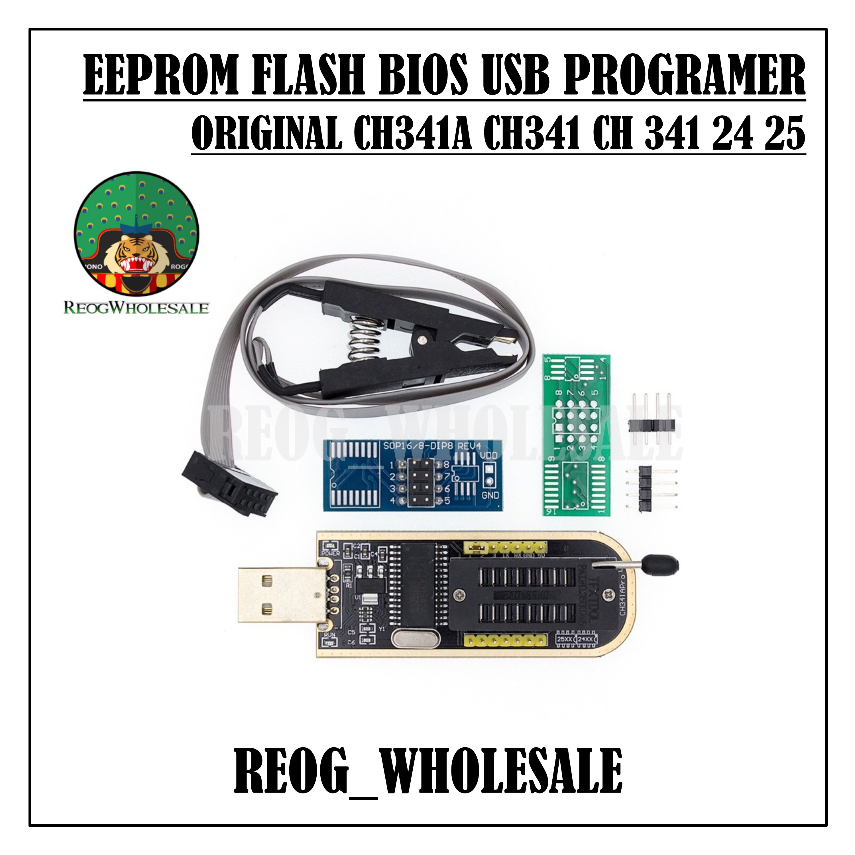 Jual Eeprom Flash Bios Usb Programmer Ch341a 24 25 Series SOP8 SOIC8