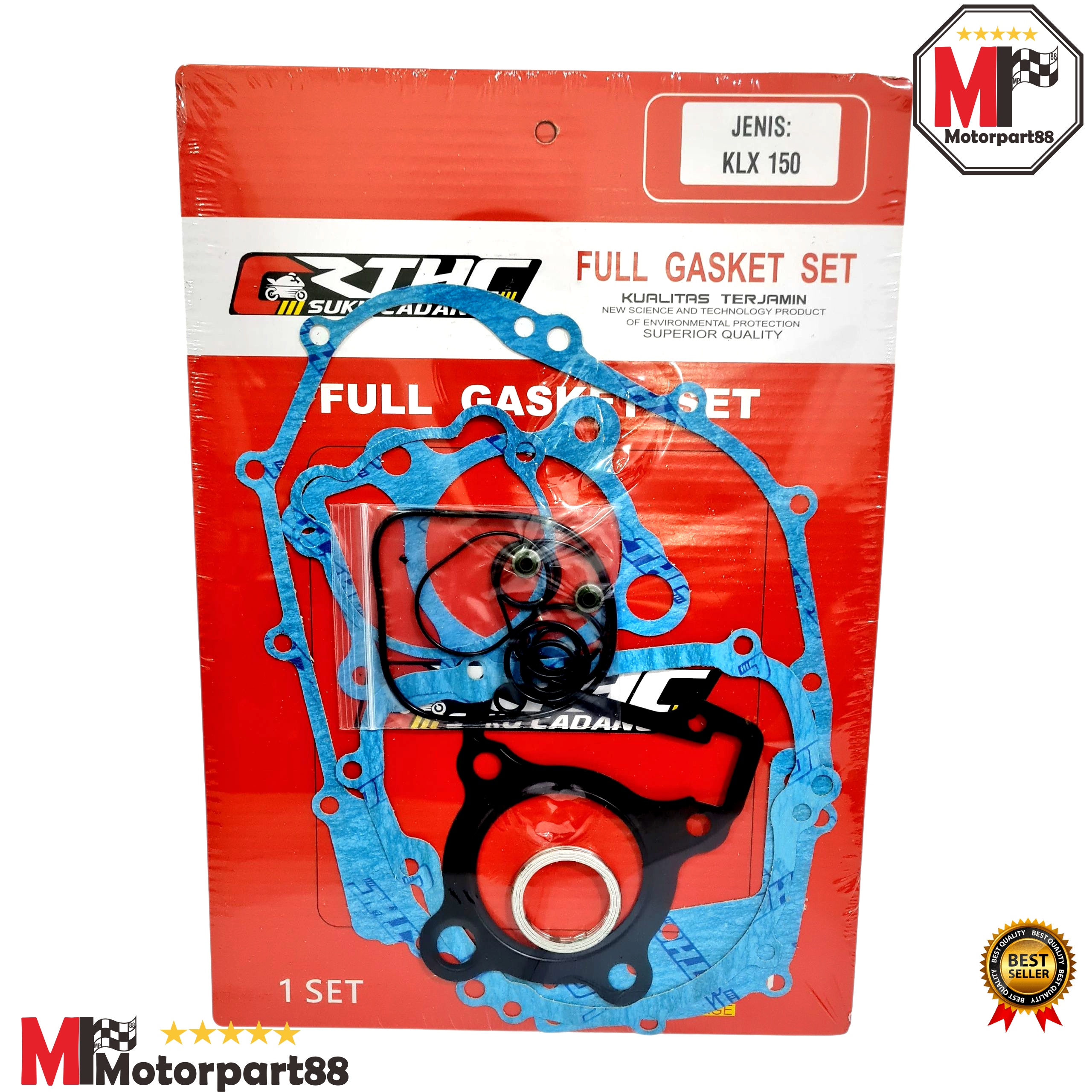 Gasket rthc gasket full set KLX 150 dtracker 150 rthc Harga 23,850 rupiah*Gratis Ongkir