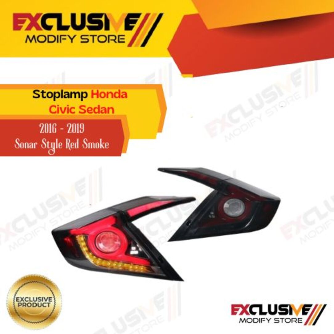 Stop Lamp Honda Civic sedan sonar style smoke 2016 - 2019 Harga 5,900,000 rupiah*Gratis Ongkir